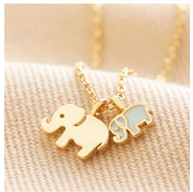 Mum & Baby Elephant Necklace