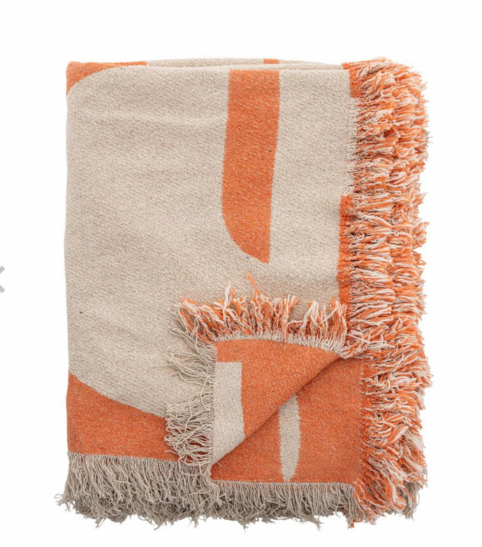 Cats Coral Recycled Throw