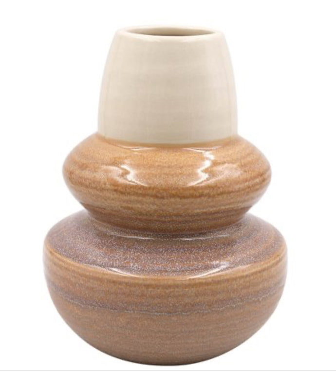 Brown Stoneware Vase