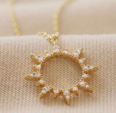 Sunburst Gold Necklace