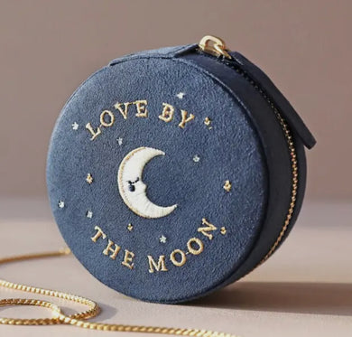 Navy Sun Moon Jewellery Case