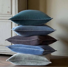 Olive Stonewashed Velvet Cushion
