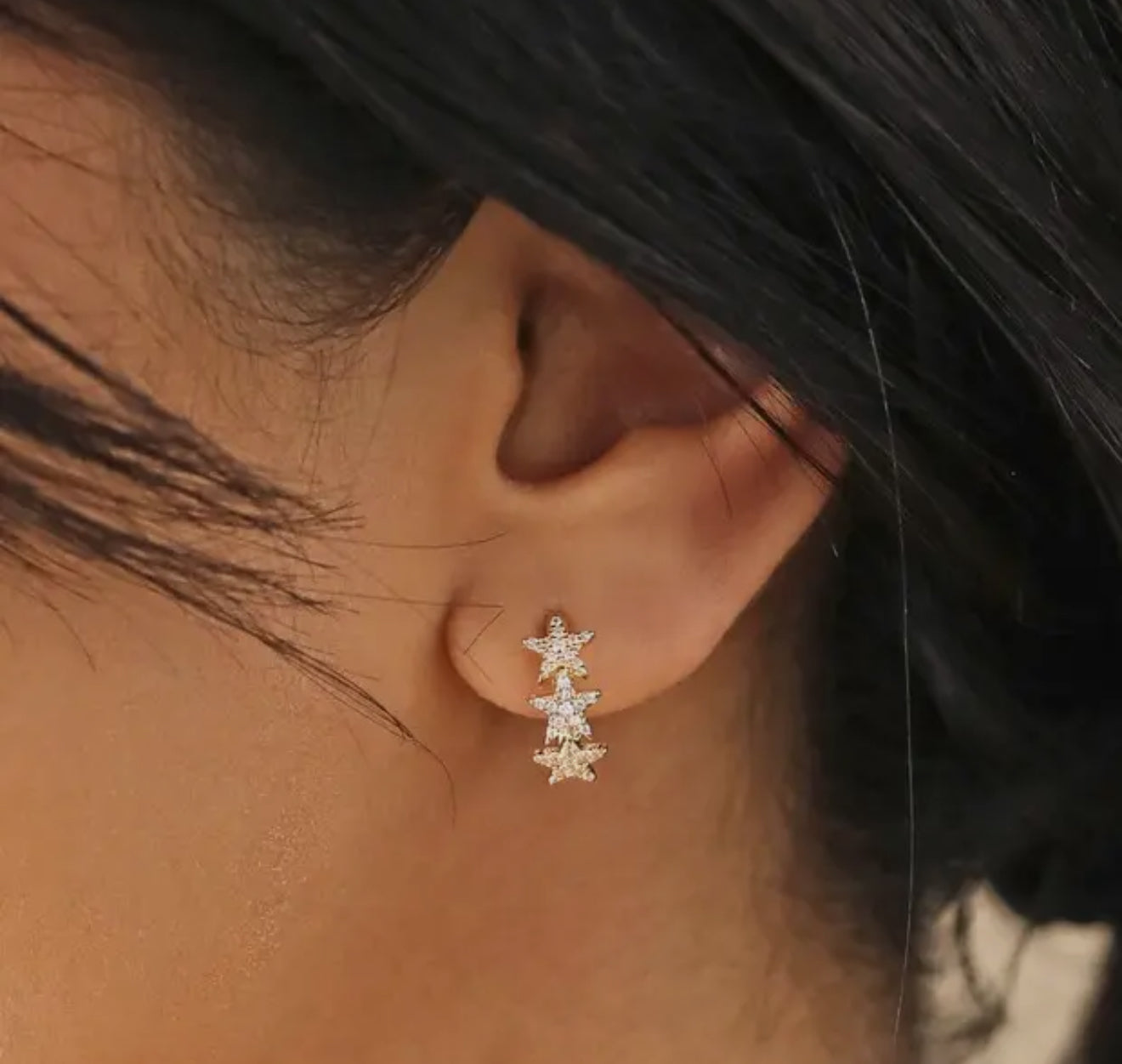 Crystal Huggie Hoop Earrings