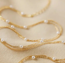 Pearl Double Chain Necklace