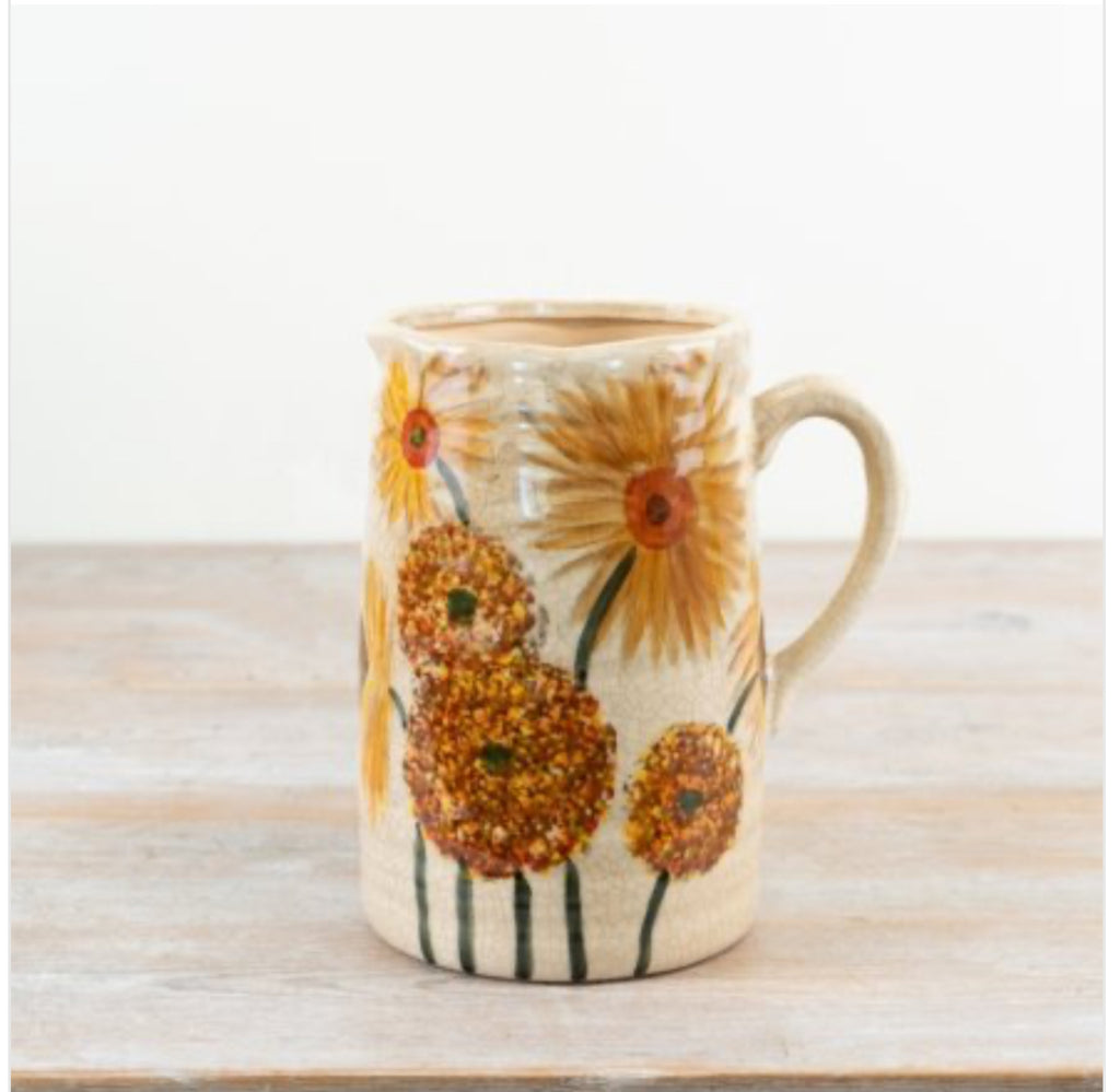 Sunflower Jug Vase 19.5cm