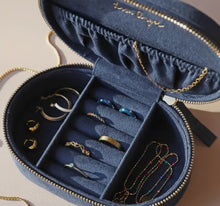 Navy Sun Moon Jewellery Case