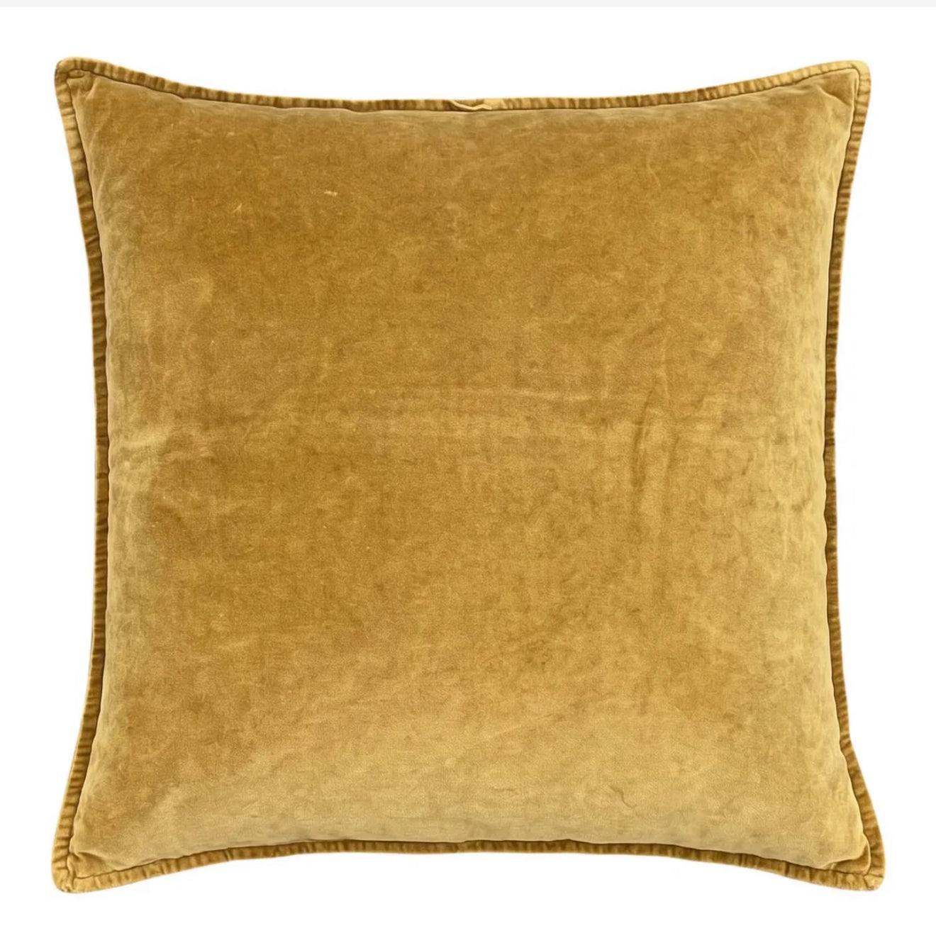 Honey Gold Stonewashed Velvet Cushion