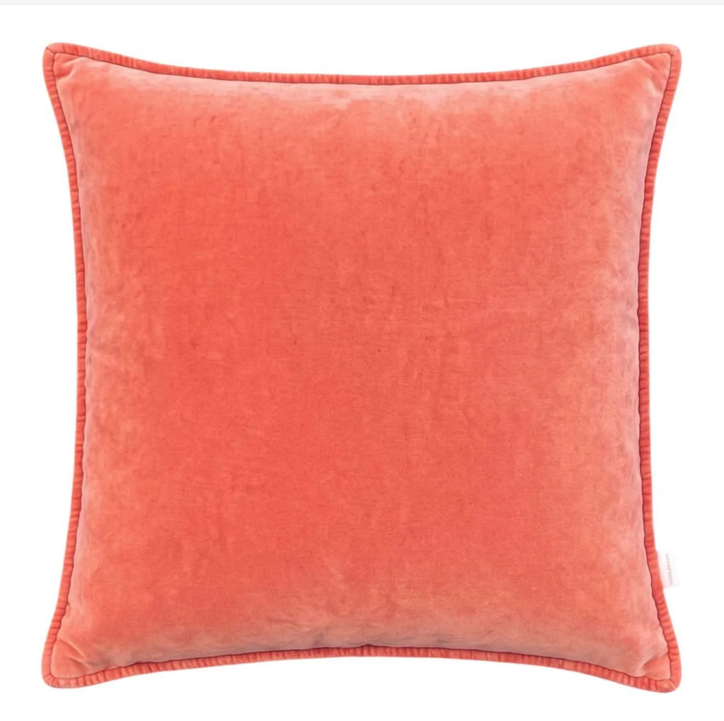 Brandy Stonewashed Velvet Cushion