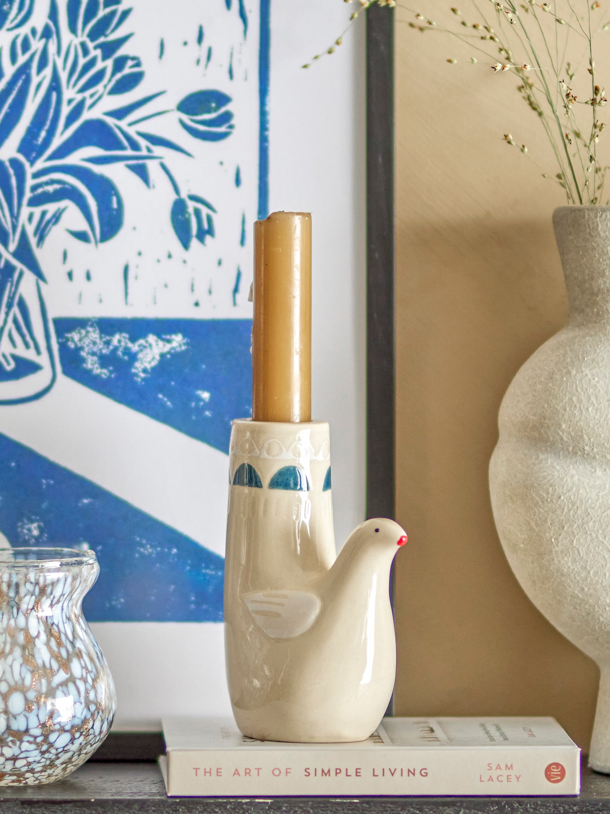 Bird candle holder