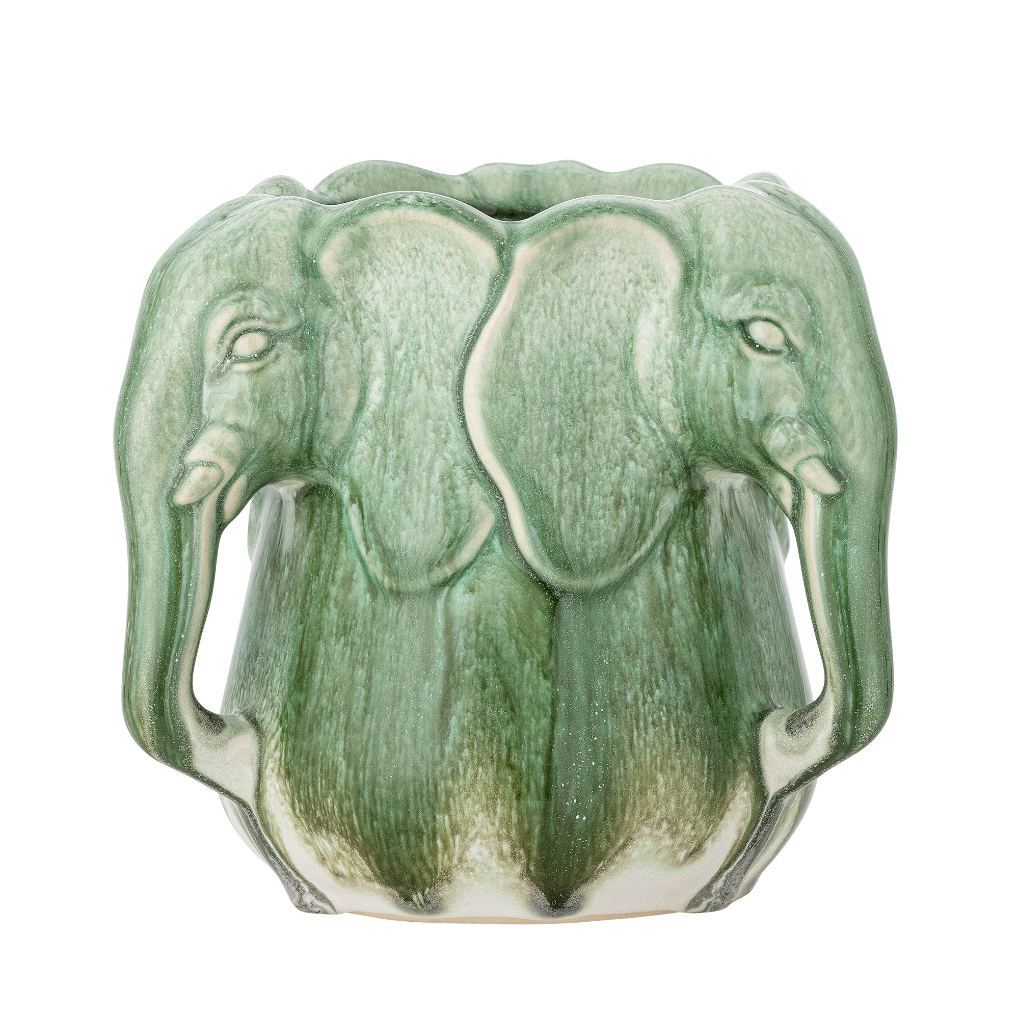 Green Elephant Vase