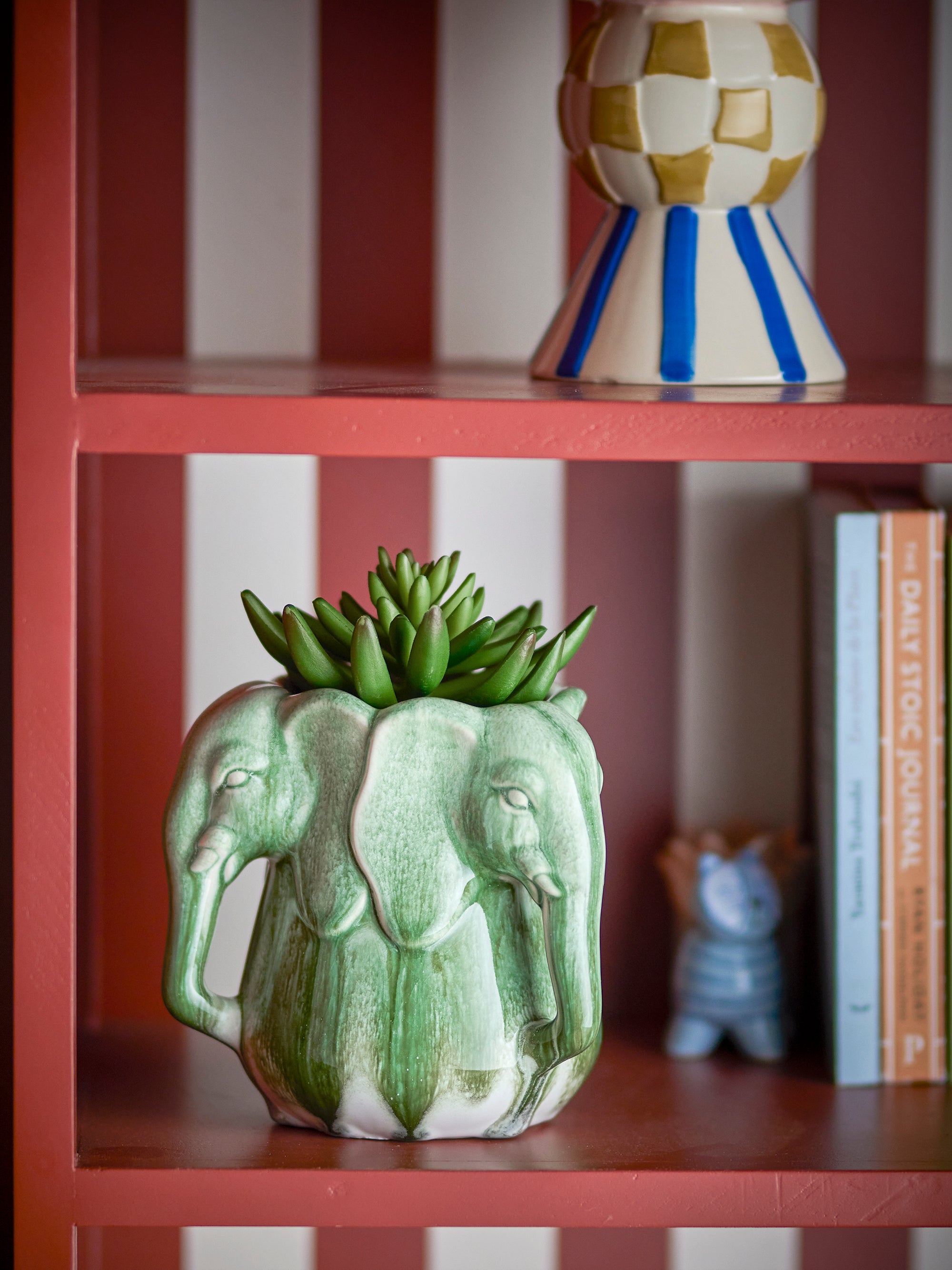 Green Elephant Vase
