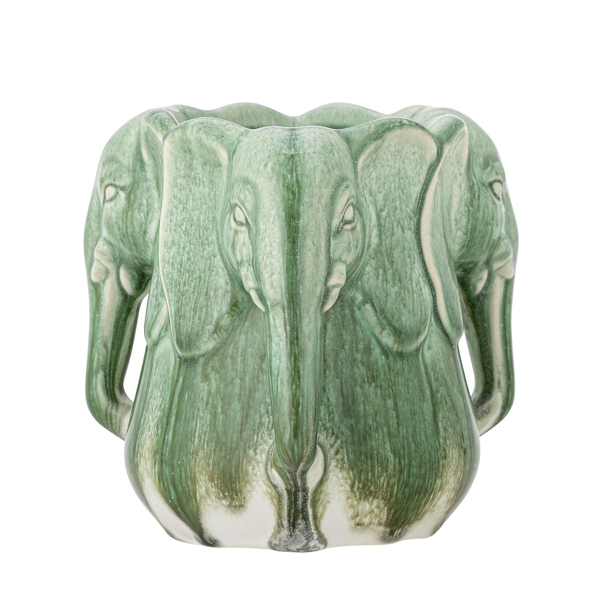 Green Elephant Vase