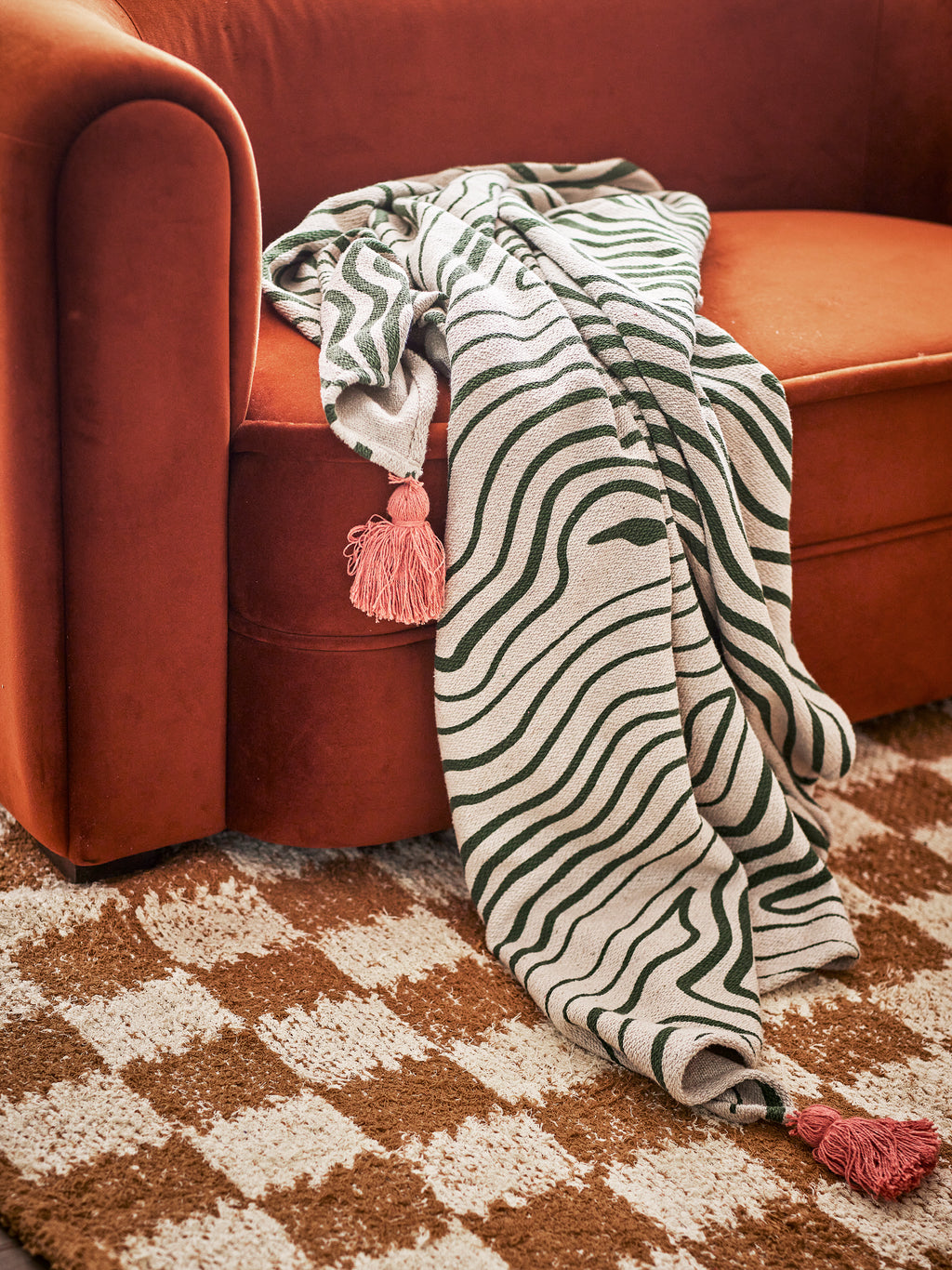 Green Stripe  Throw