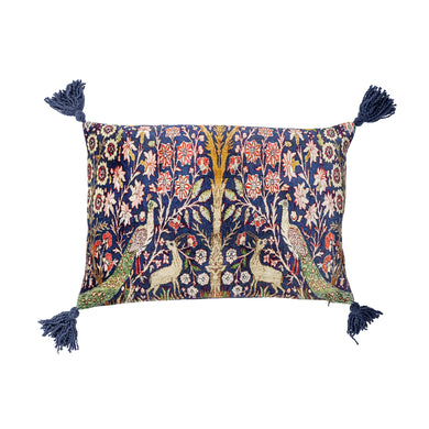 Ayda Blue Peacock Cushion