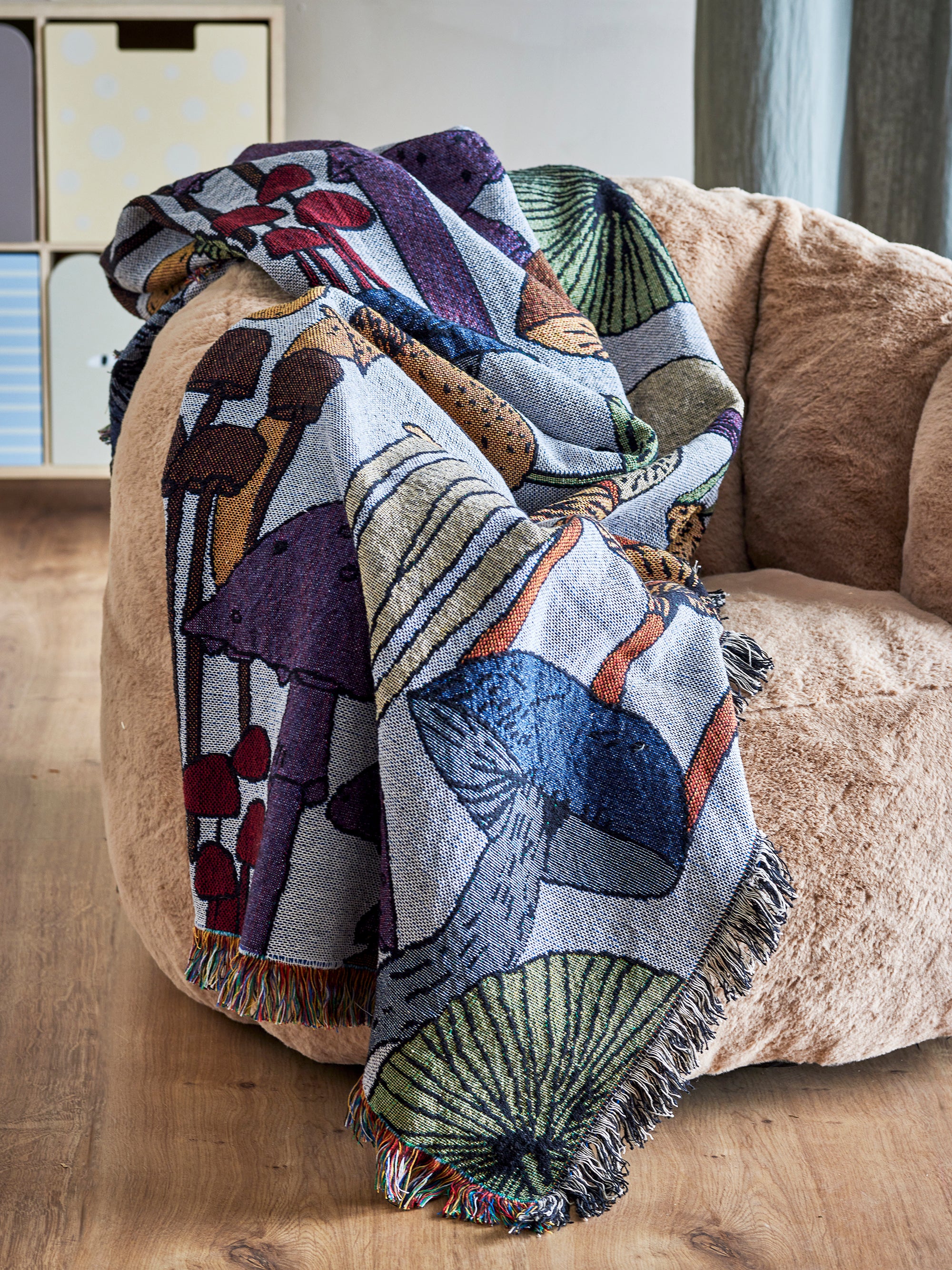 Mushroom Coloured Throw