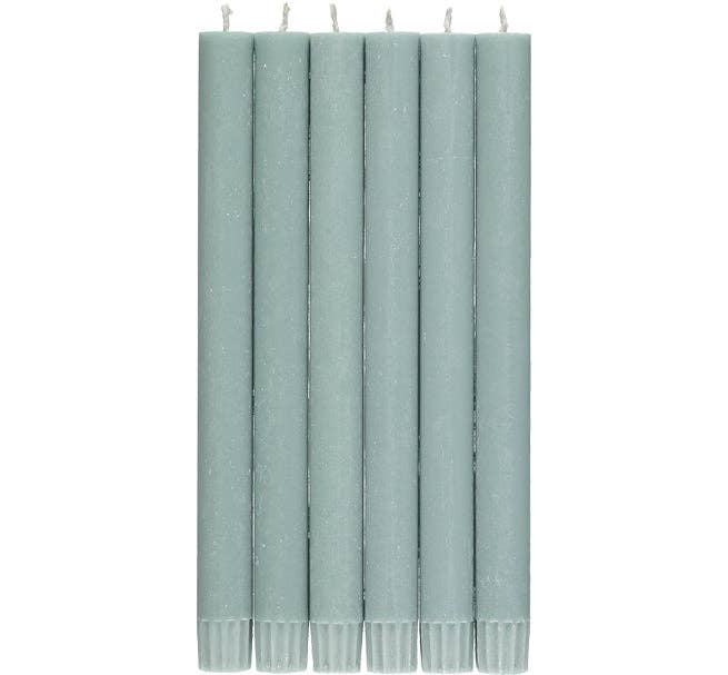 Opaline Green Eco Dinner Candles, 6 per pack