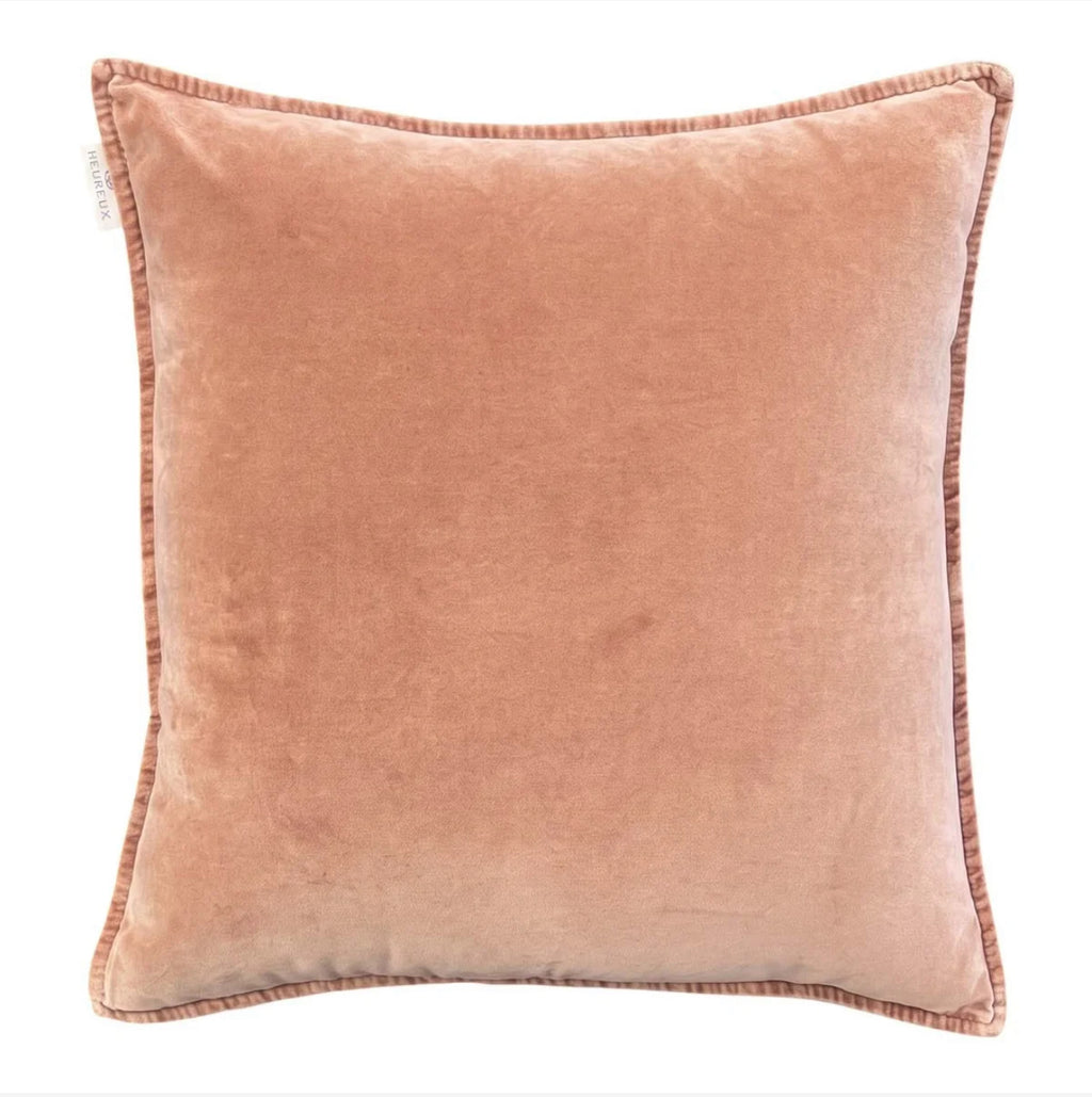 Mocha Stonewashed Velvet Cushion