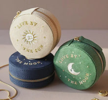 Navy Sun Moon Jewellery Case