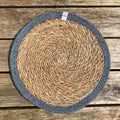 Set of 6 Seagrass & Jute Tablemats Mid Blue