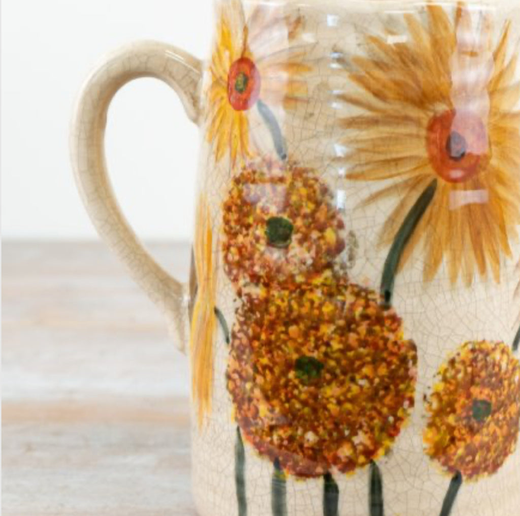 Sunflower Jug Vase 19.5cm