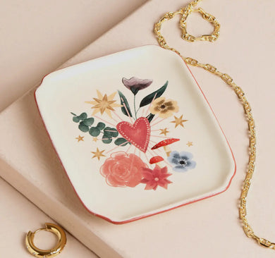 Floral Trinket Dish