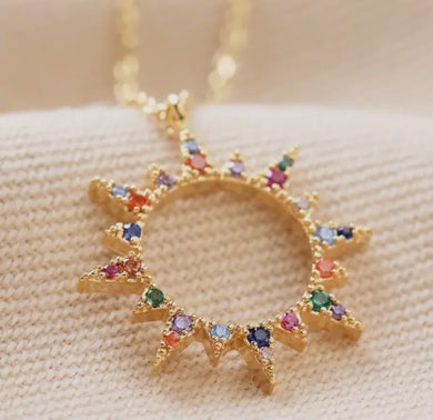 Sunburst Gold Necklace