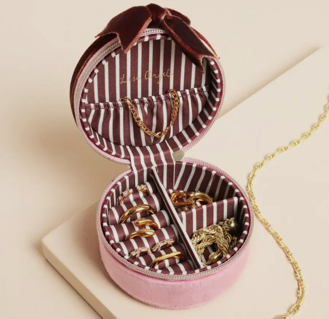 Velvet Bow Jewellery Case