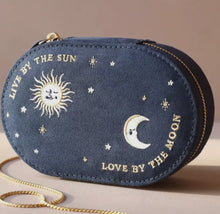 Navy Sun Moon Jewellery Case