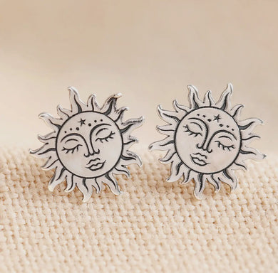 Stirling Silver Sun Earrings