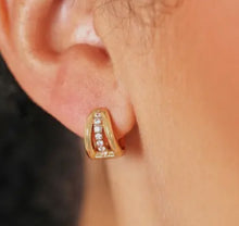 Gold Triple Illusion Earrings