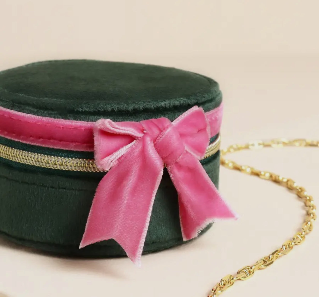 Velvet Bow Jewellery Case