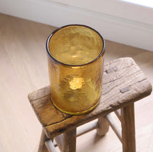 Gold Recycled Glass Hurricane - Large