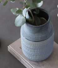 Blue Stoneware Vase