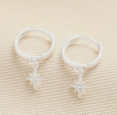 Tiny Star Silver Earrings