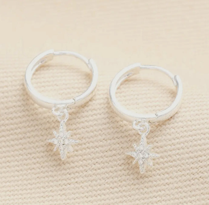 Tiny Star Silver Earrings