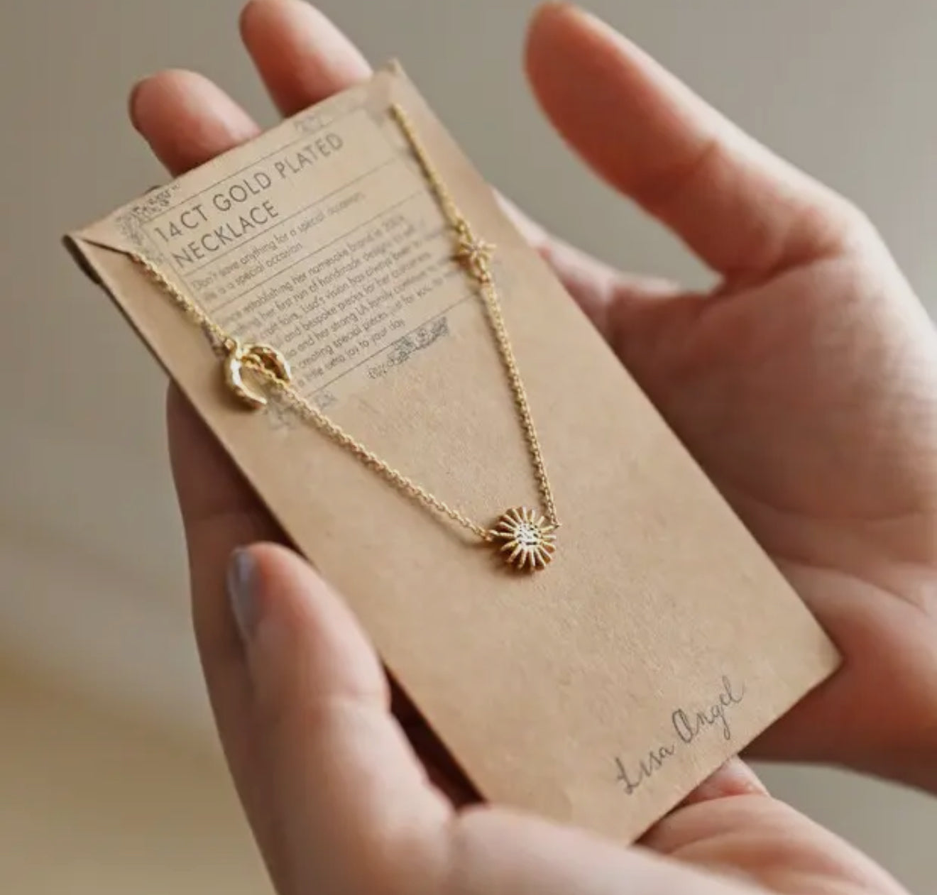 Sun & Moon Gold Necklace