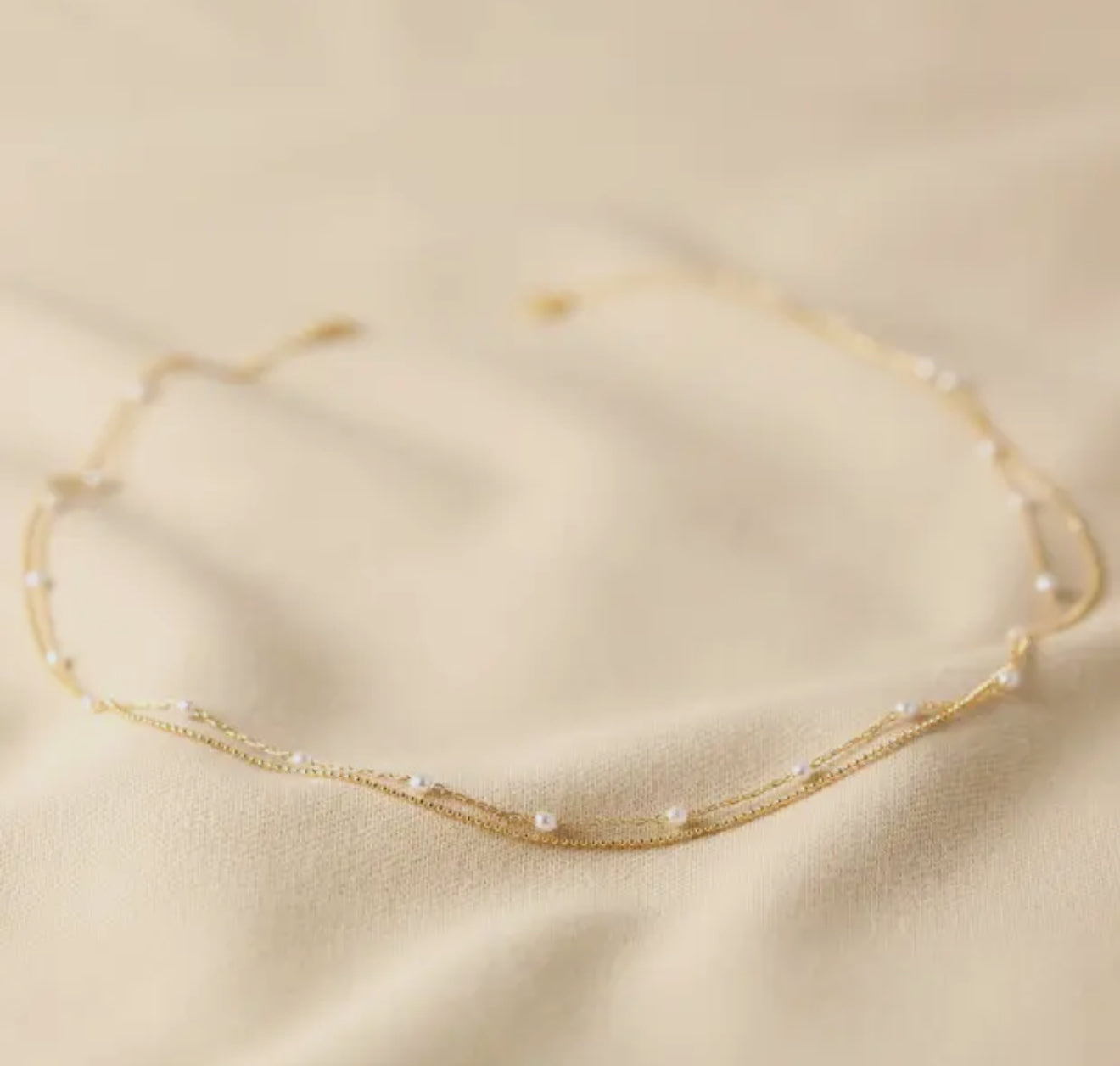 Gold Double Chain Necklace