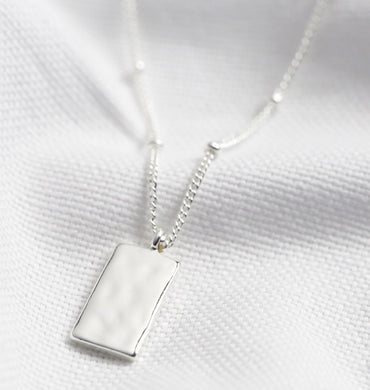 Silver Tag Pendent Necklace