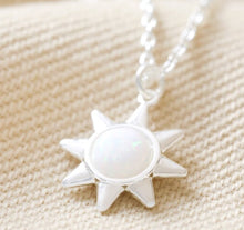 Opal Sun Silver Necklace