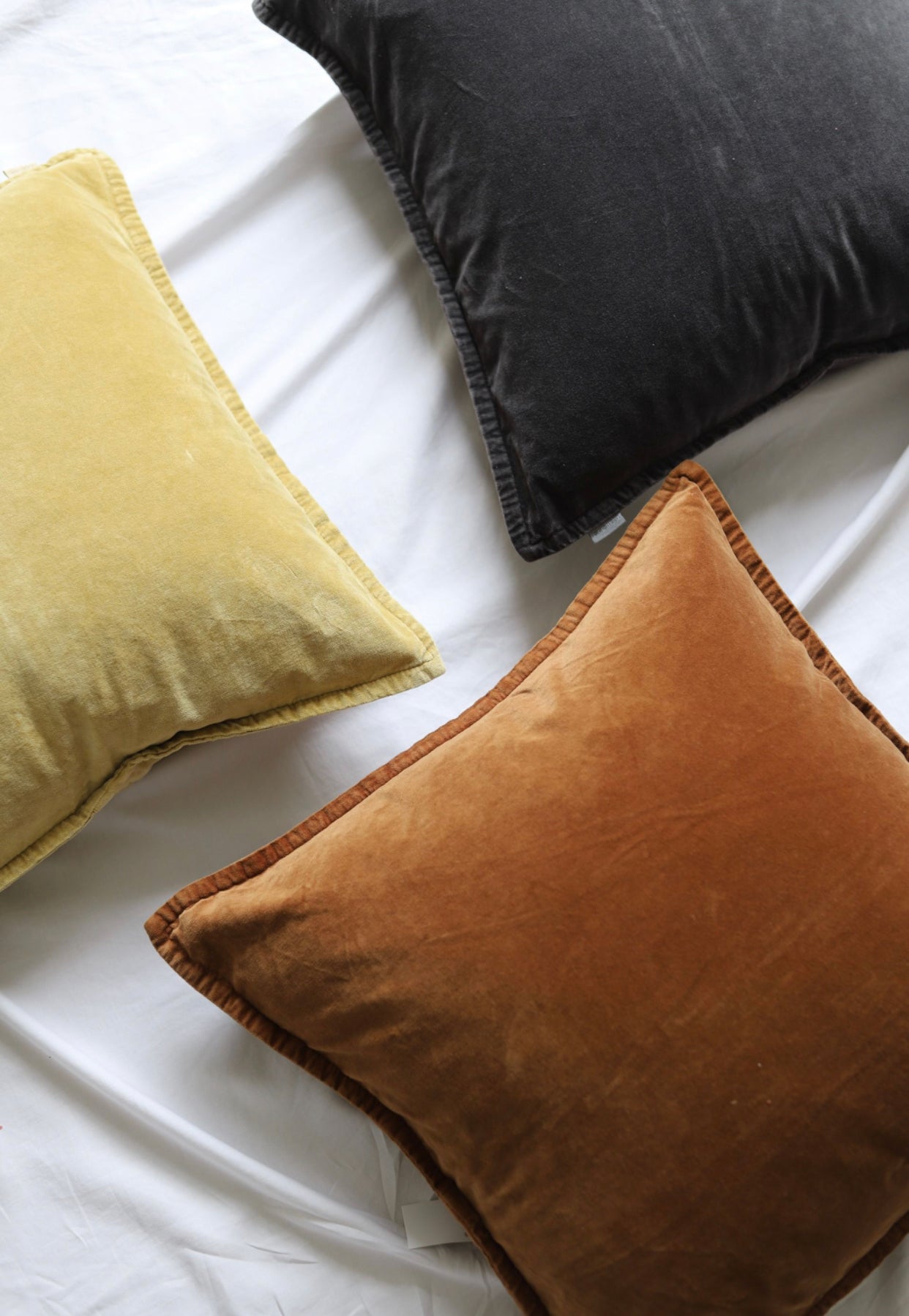Brown Sugar Stonewashed Velvet Cushion