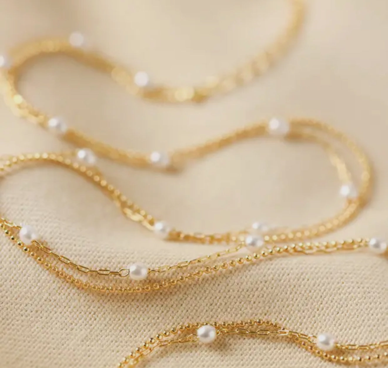 Gold Double Chain Necklace