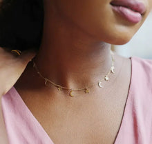 Gold Star Moon Necklace