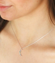 Moon Swarovski Crystal Necklace - Silver