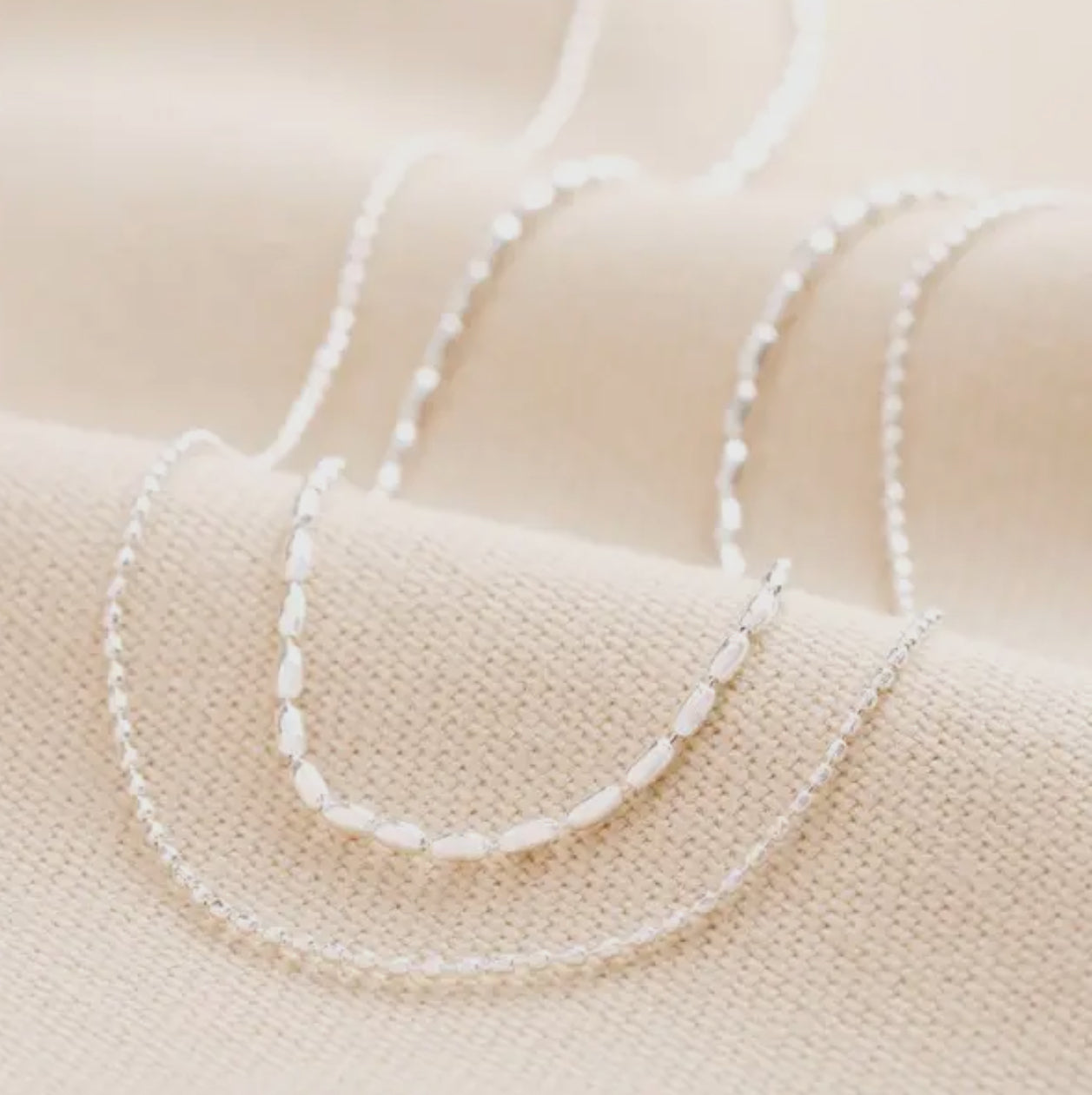 Silver Double Chain Necklace