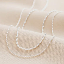 Silver Double Chain Necklace