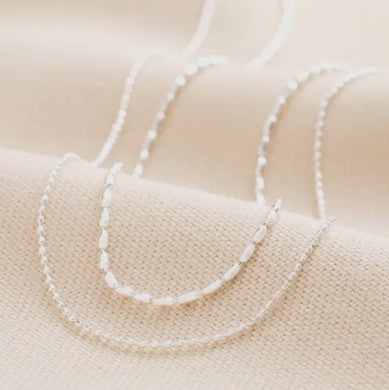 Silver Double Chain Necklace