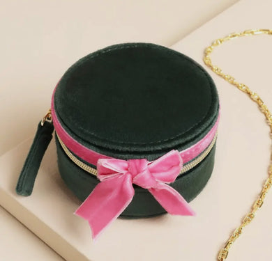 Velvet Bow Jewellery Case