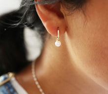 Glass Pearl Gold Earrings