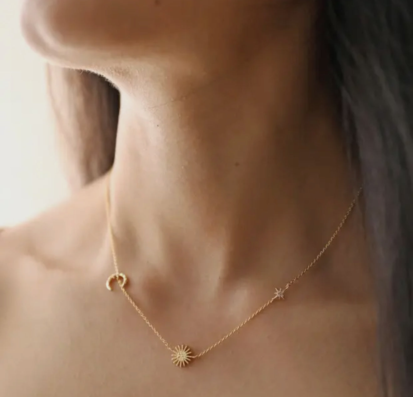 Sun & Moon Gold Necklace