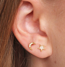 Moon & Star Crystal  Earrings